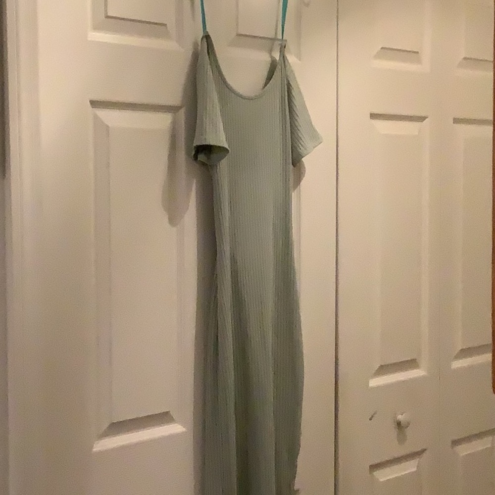 backless dress with slit